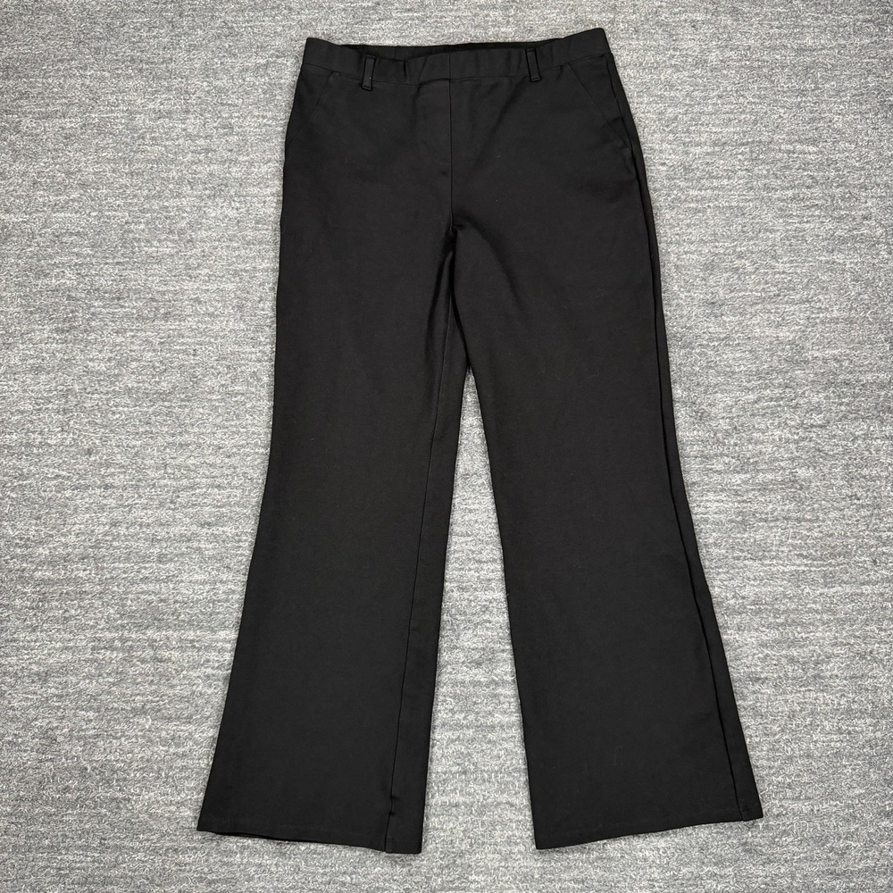 Quince Ultra Stretch Ponte Bootcut Pants Women Large Petite Black Pull On Career